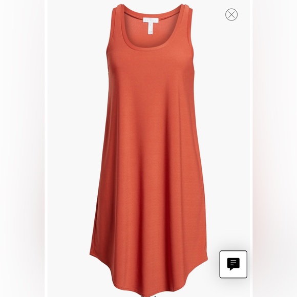 Women’s Leith Orange Tunic Tank Dress Size Small Swoop Neck - Picture 3 of 9